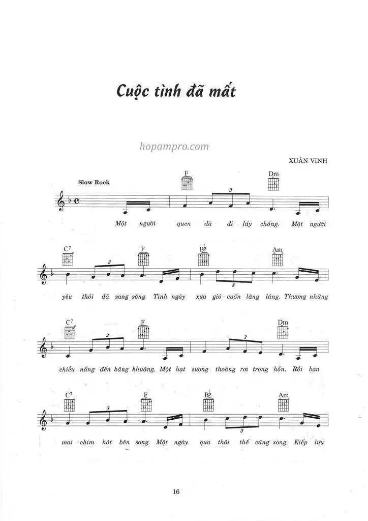 Cuoc tinh da mat - sheet