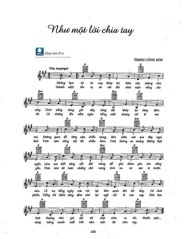 Nhu mot loi chia tay - sheet