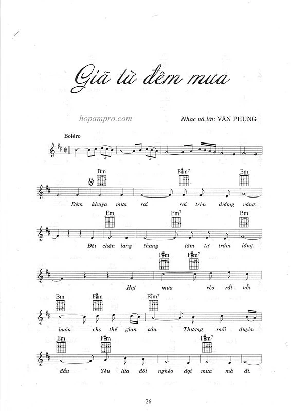 Gia tu dem mua - sheet
