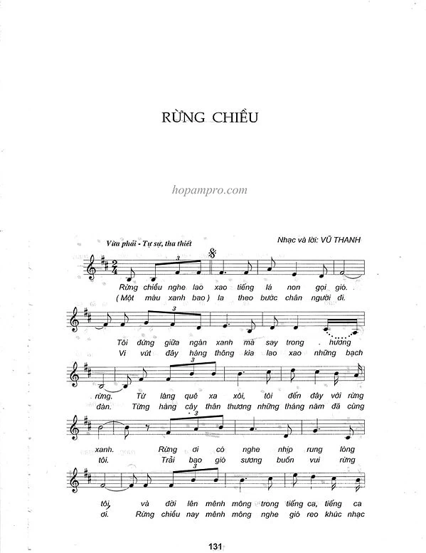 Rung chieu - sheet