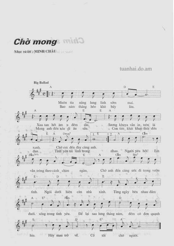 Cho mong - sheet