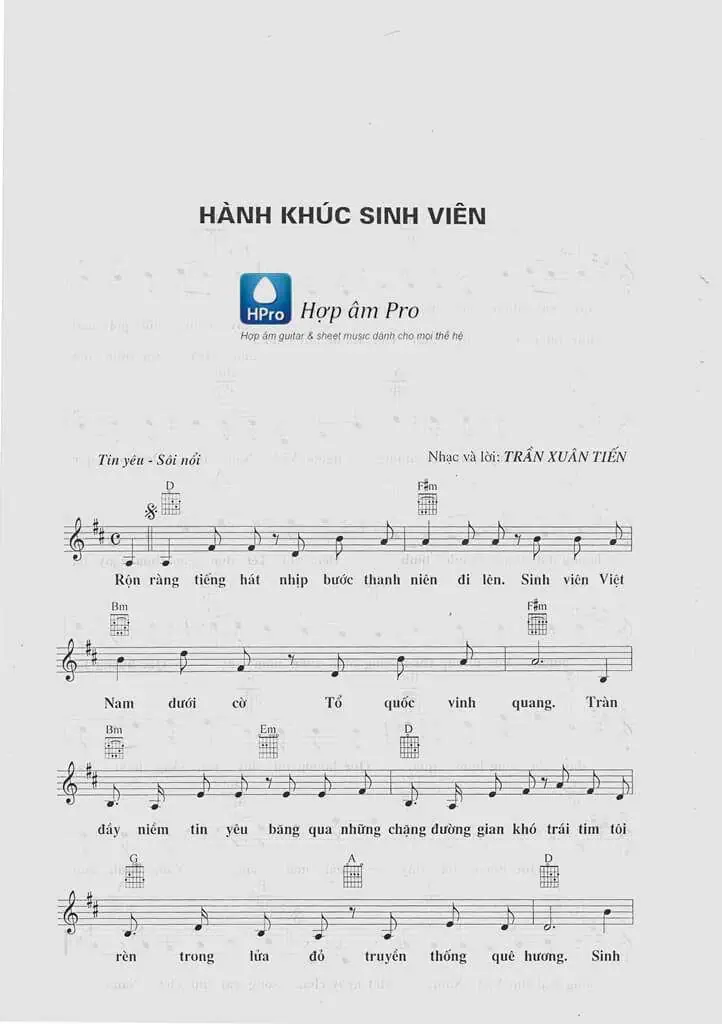 Hanh khuc sinh vien - sheet