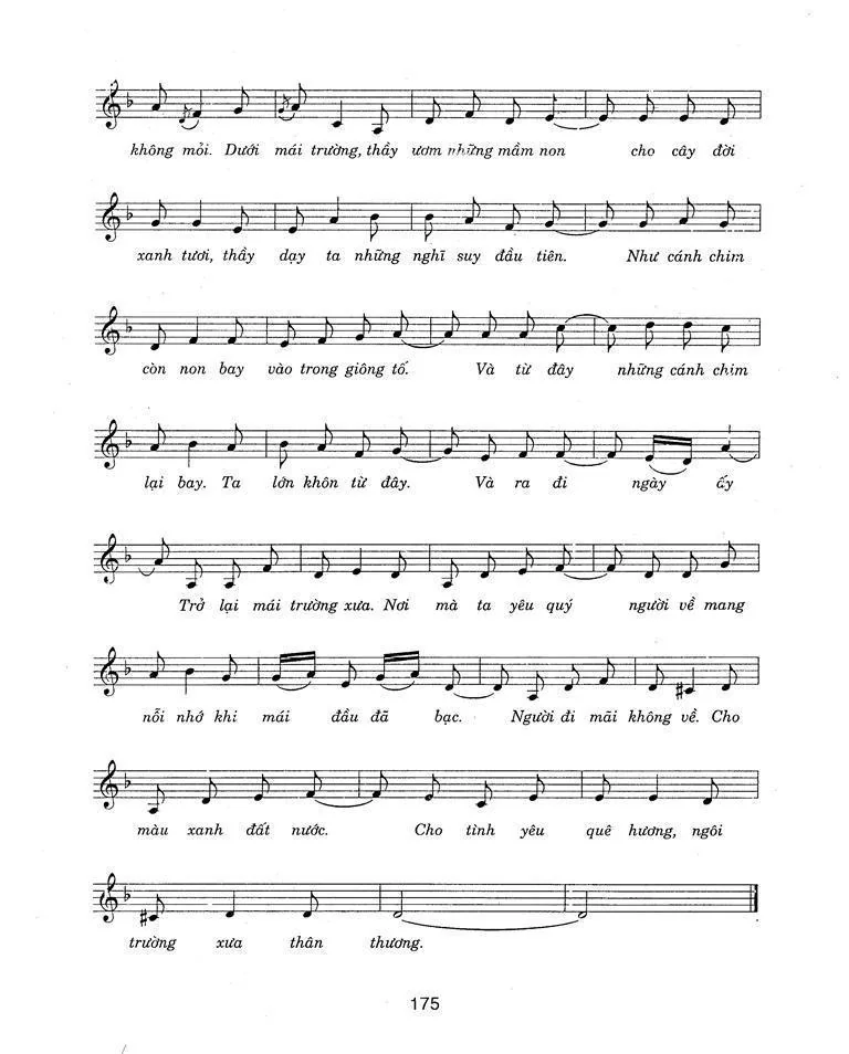 Trở lại mái trường xưa - sheet music 2