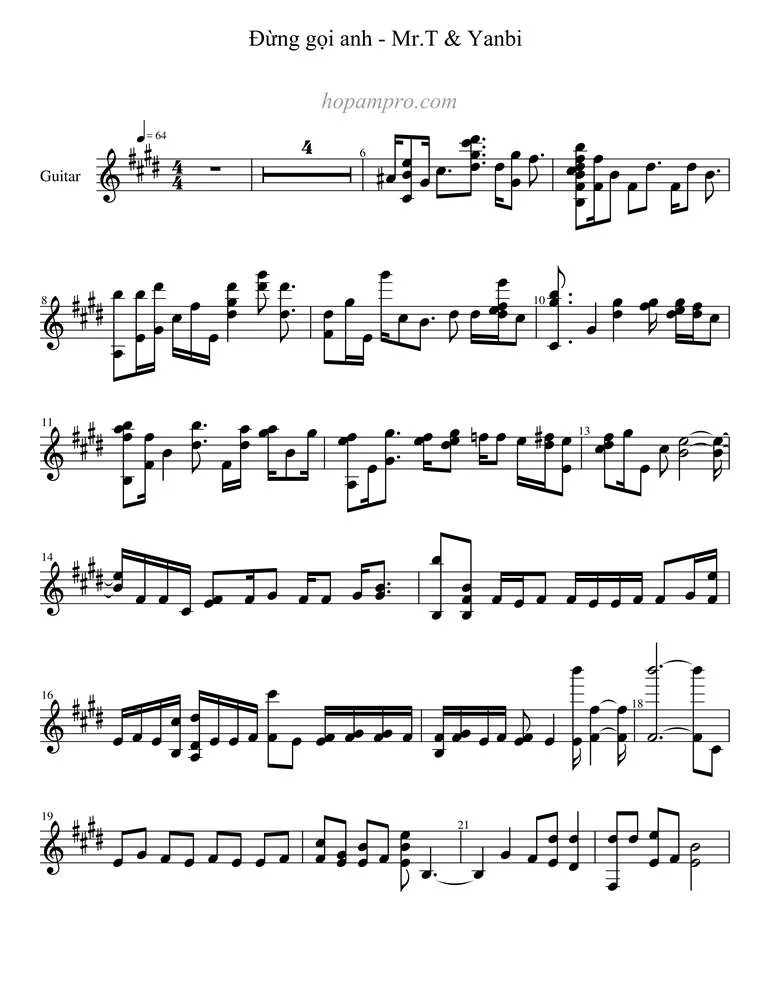 Dung Goi Anh - sheet