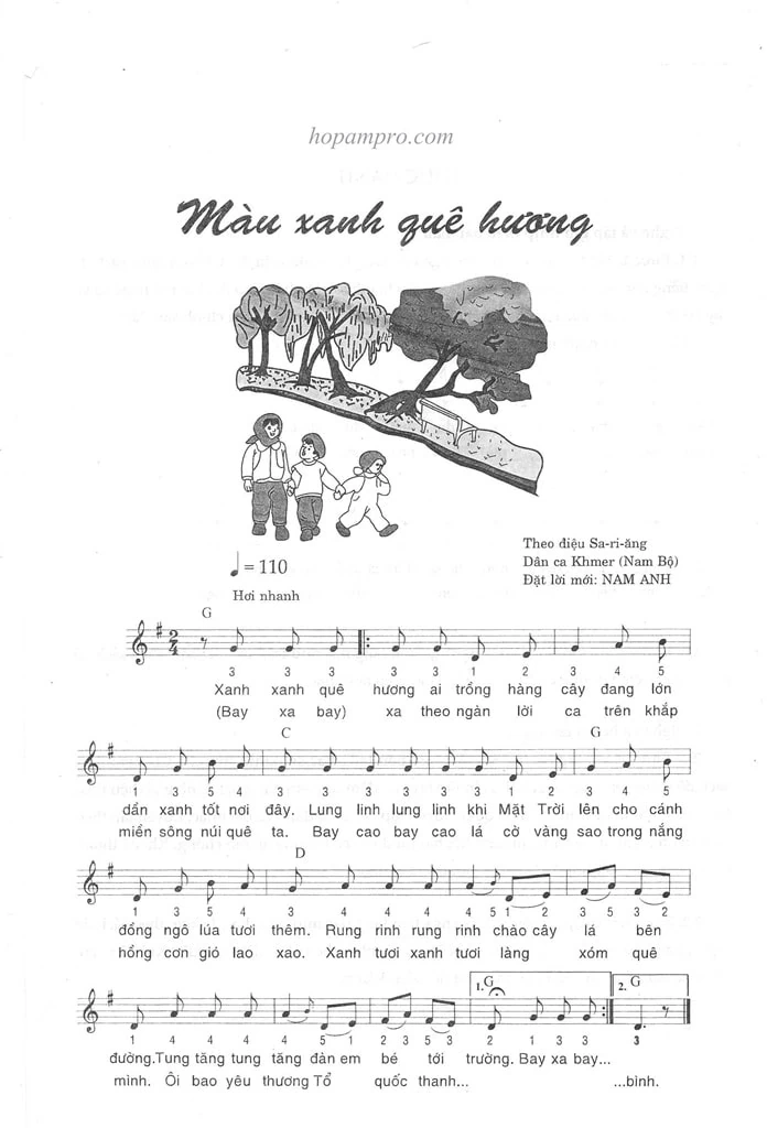 Mau xanh que huong - sheet