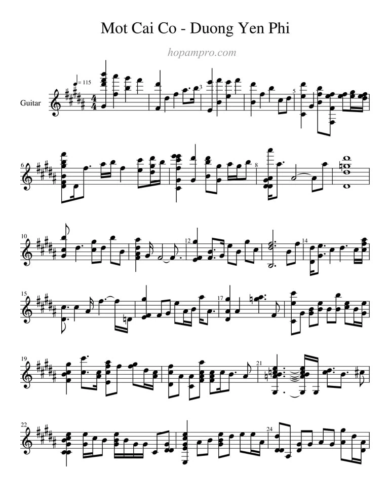 Mot_Cai_Co - Duong_Yen_Phi - Sheet