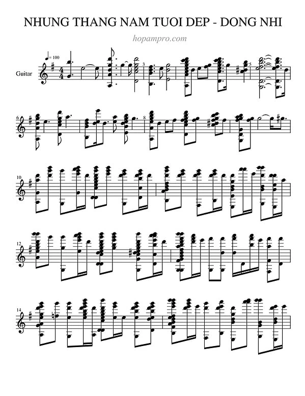 NHUNG_THANG_NAM_TUOI_DEP - DONG_NHI - sheet