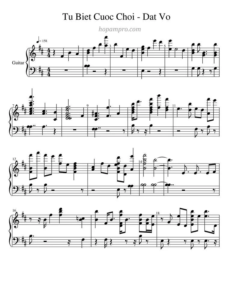 Tu_Biet_Cuoc_Choi_-_Dat_Vo - sheet