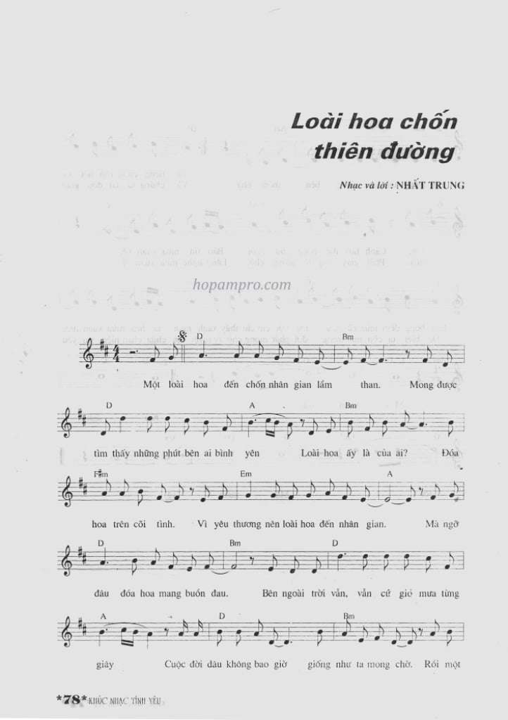 Loai hoa chon thien duong - sheet