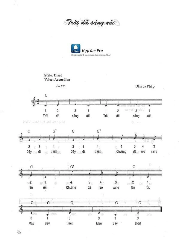 Troi da sang roi - sheet