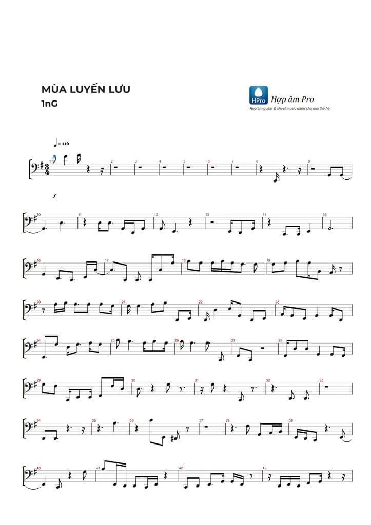 Mua luyen luu - sheet