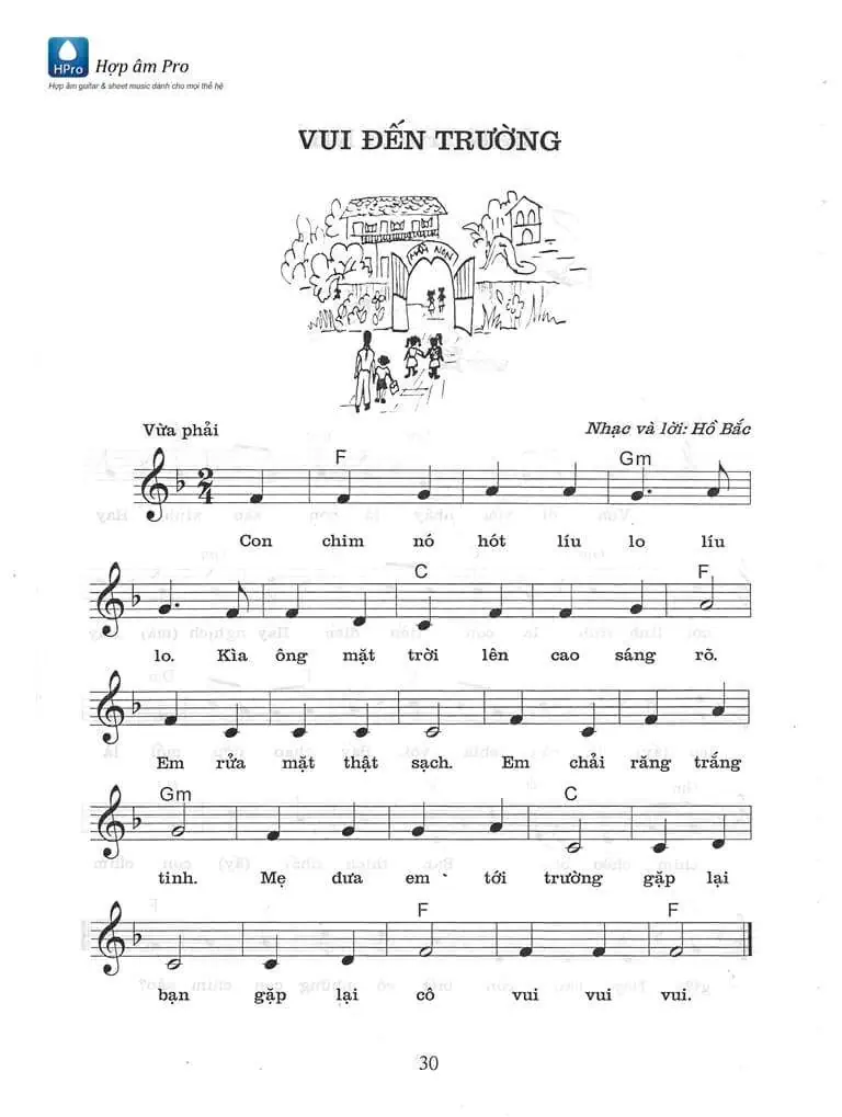 Vui den truong - sheet
