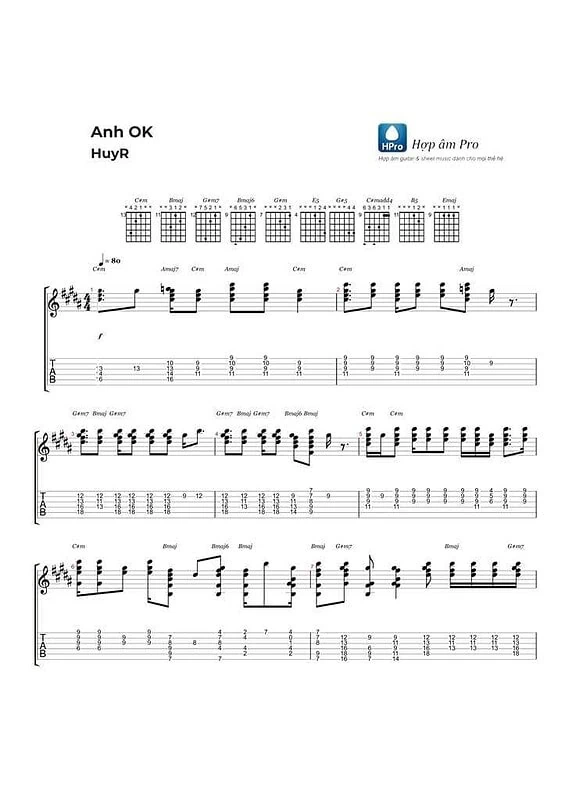 Anh Ok - HuyR - sheet